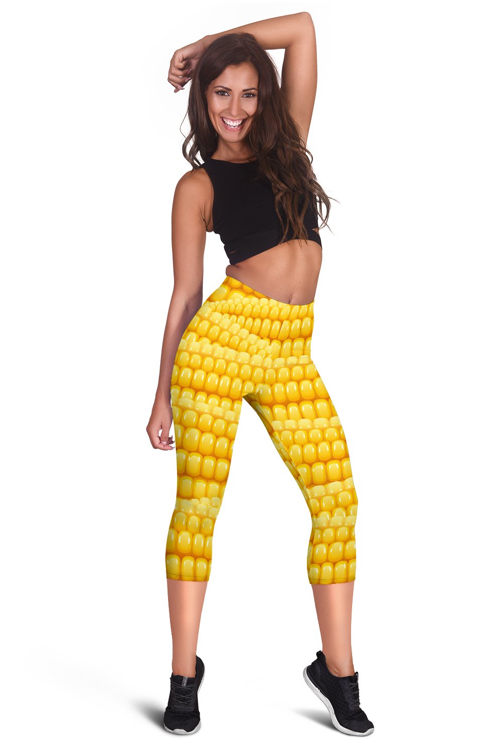 Agricultural Corn cob Pattern Women Capris