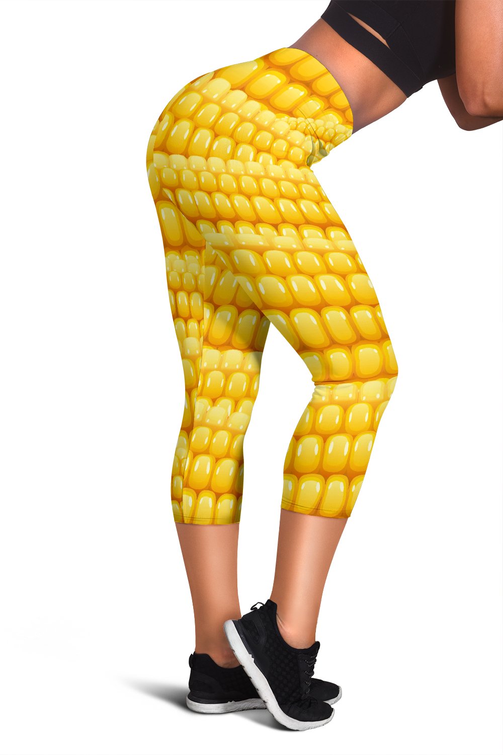 Agricultural Corn cob Pattern Women Capris