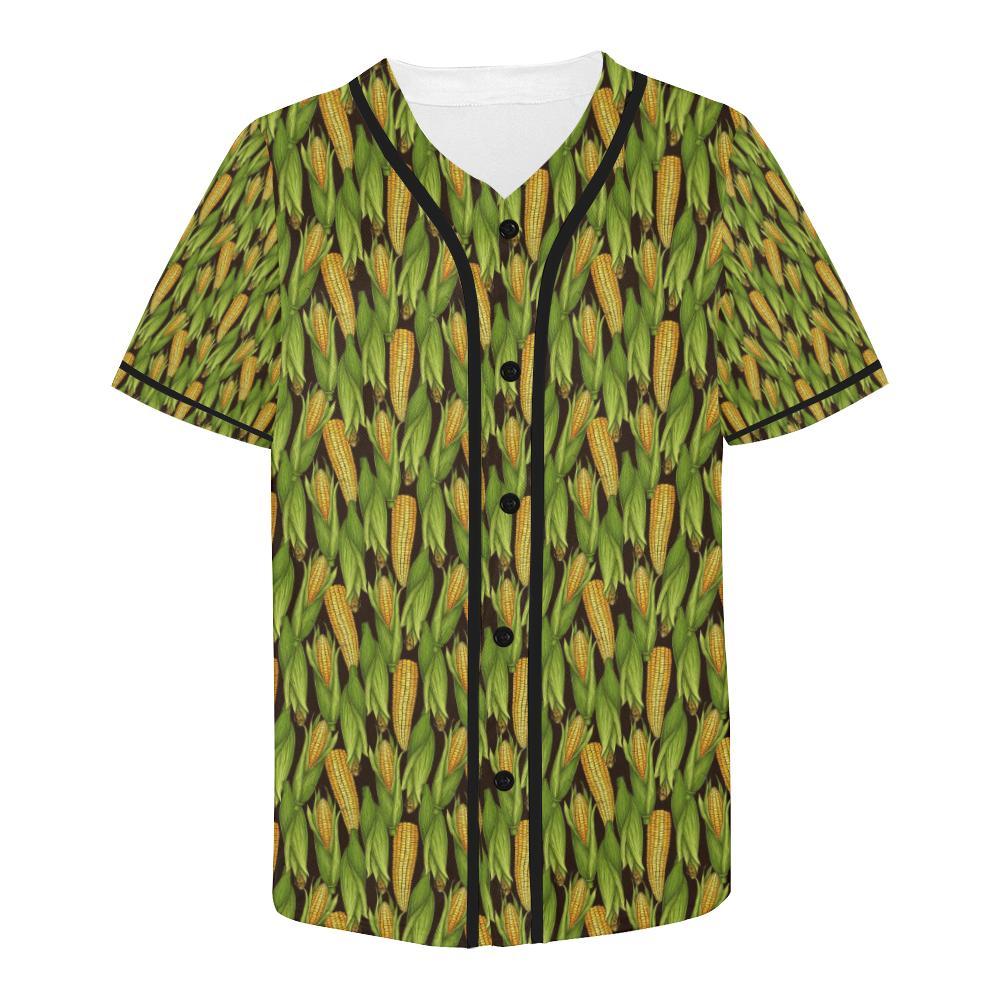 Agricultural Corn cob Print Baseball Jersey-JTAMIGO.COM