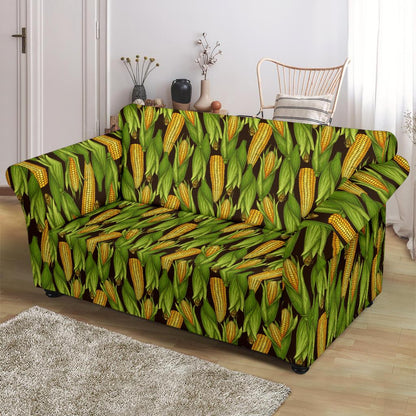 Agricultural Corn cob Print Loveseat Slipcover-JTAMIGO.COM