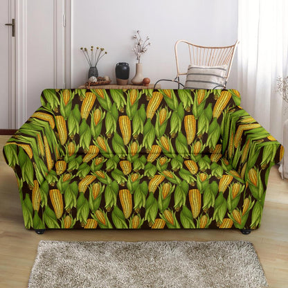 Agricultural Corn cob Print Loveseat Slipcover-JTAMIGO.COM