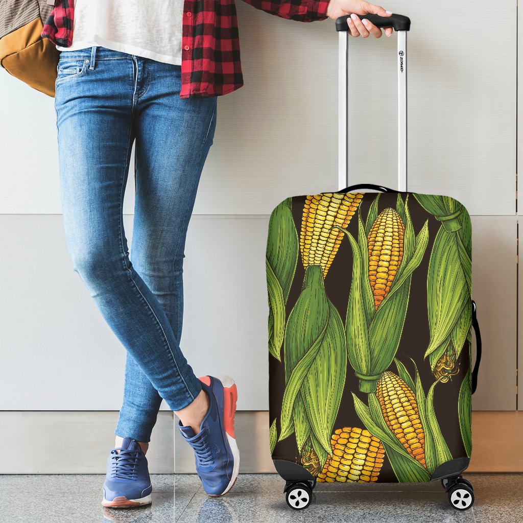 Agricultural Corn Cob Print Luggage Cover Protector