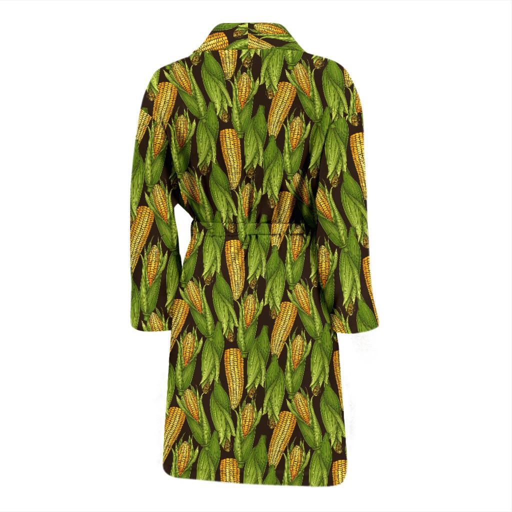Agricultural Corn cob Print Men Bath Robe-JTAMIGO.COM
