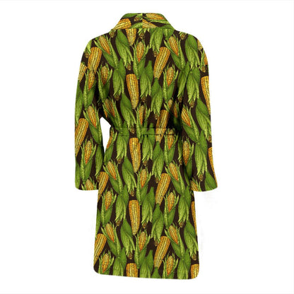 Agricultural Corn cob Print Men Bath Robe-JTAMIGO.COM