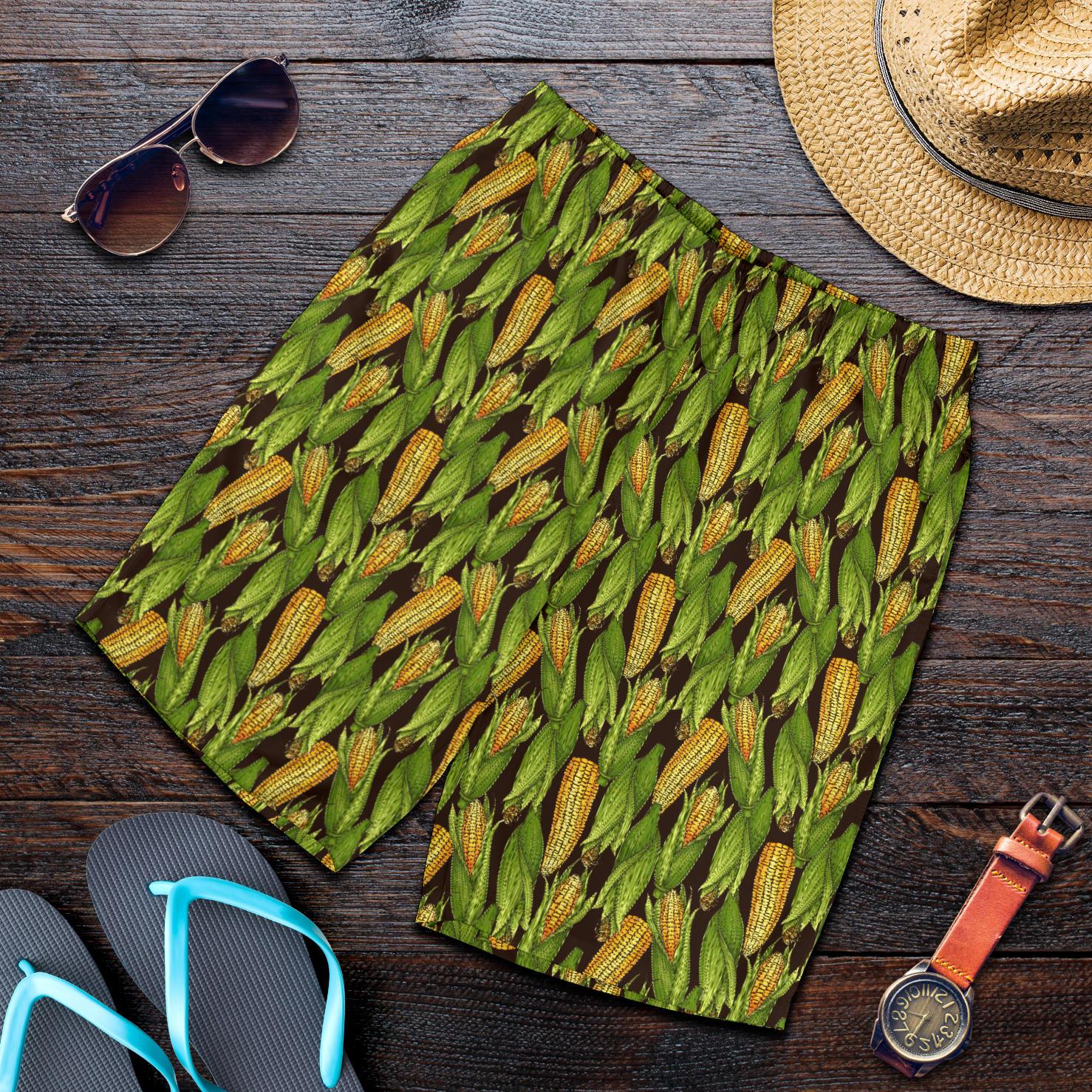 Agricultural Corn cob Print Mens Shorts-JTAMIGO.COM