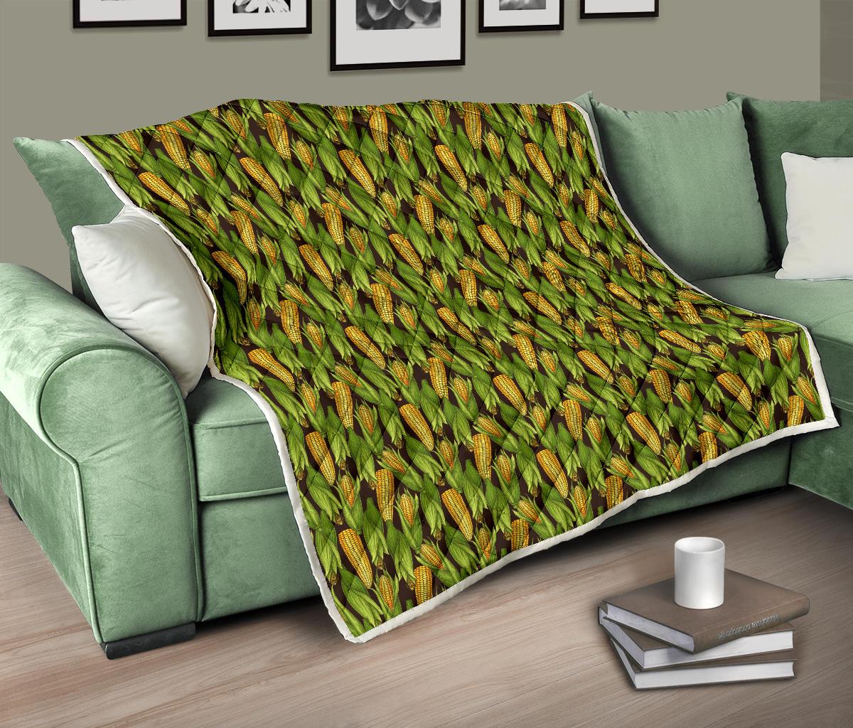 Agricultural Corn cob Print Premium Quilt-JTAMIGO.COM