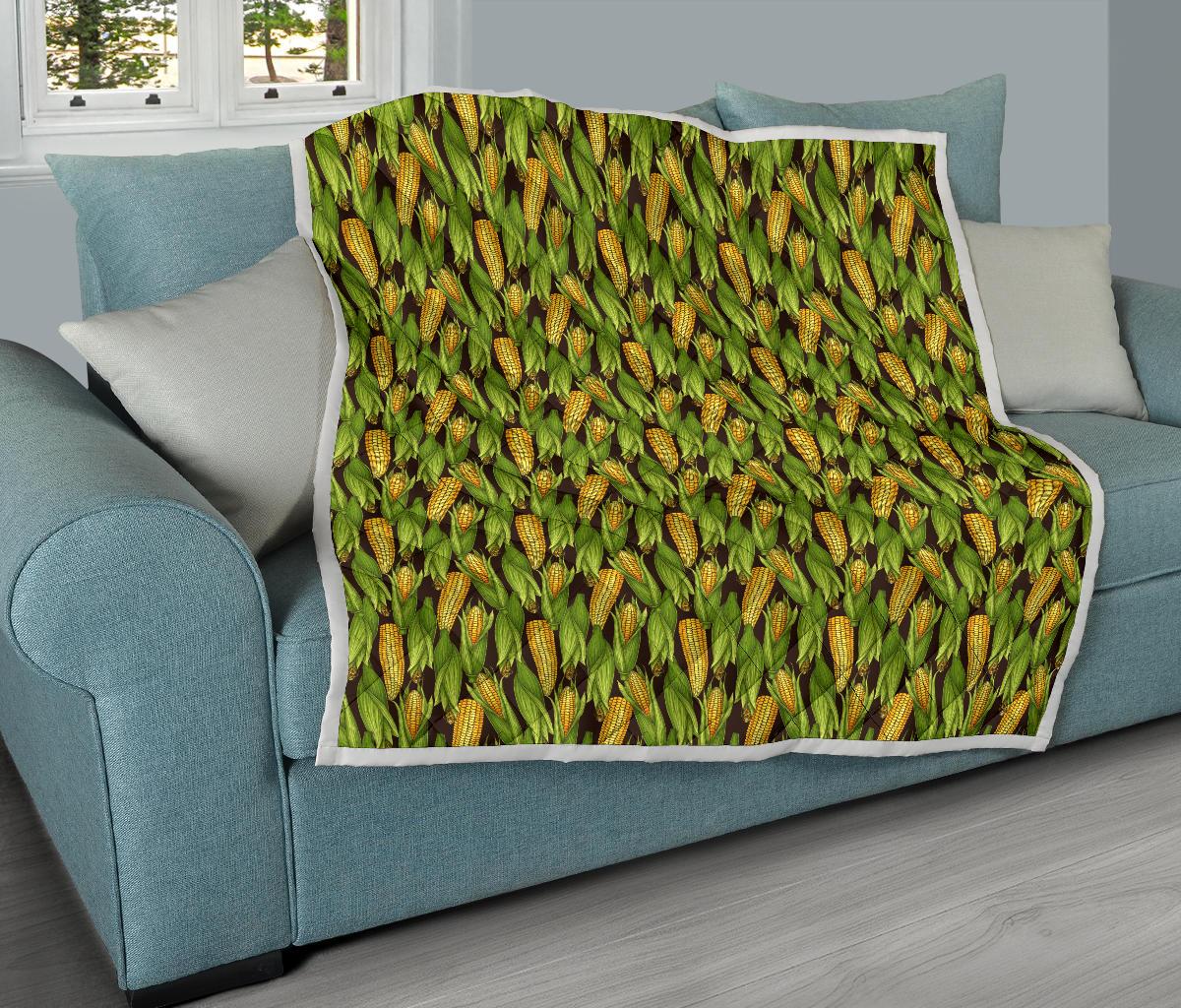 Agricultural Corn cob Print Premium Quilt-JTAMIGO.COM