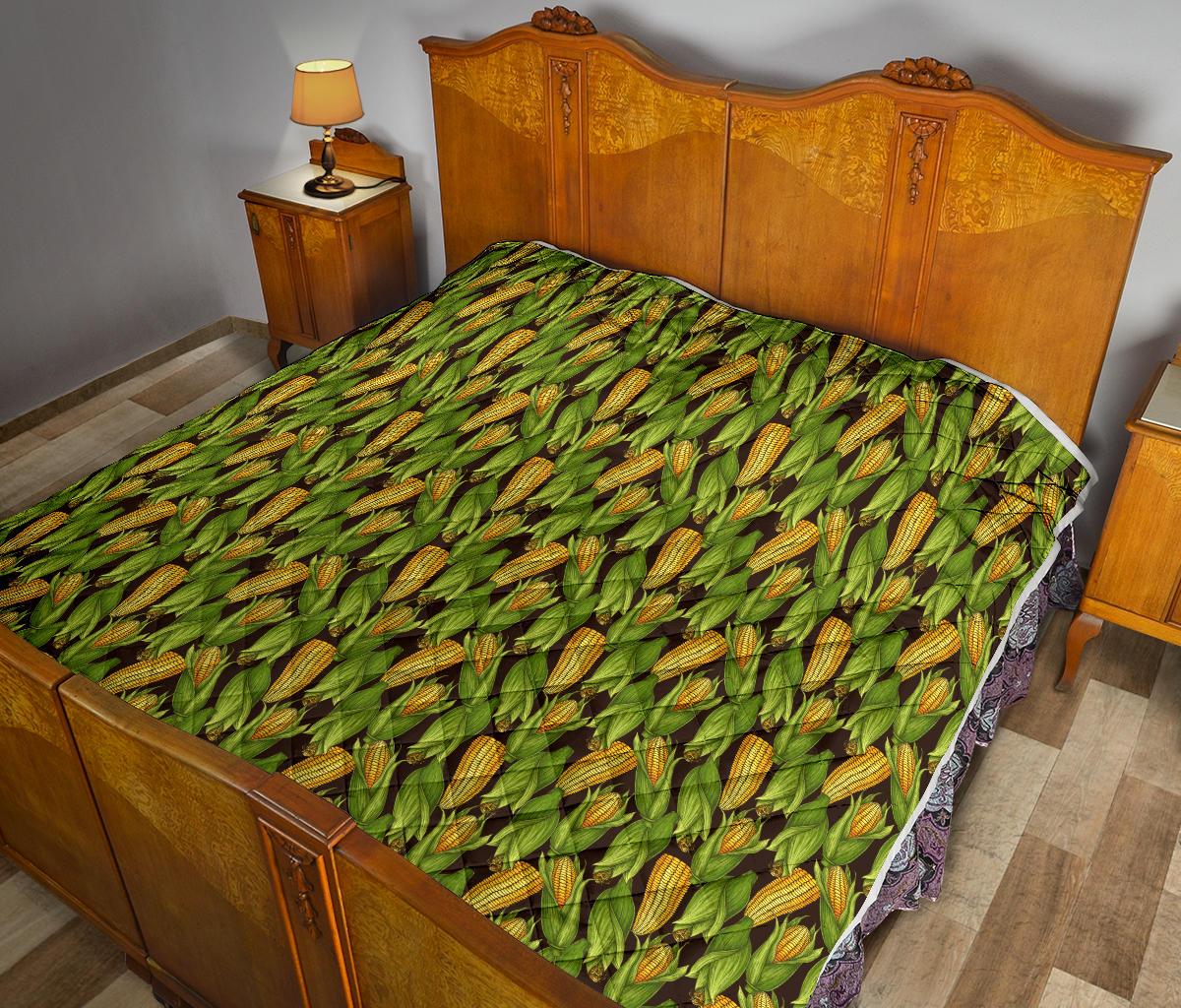Agricultural Corn cob Print Premium Quilt-JTAMIGO.COM