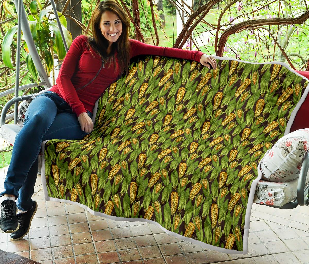 Agricultural Corn cob Print Premium Quilt-JTAMIGO.COM