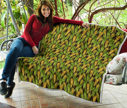 Agricultural Corn cob Print Premium Quilt-JTAMIGO.COM