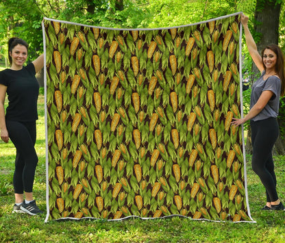 Agricultural Corn cob Print Premium Quilt-JTAMIGO.COM
