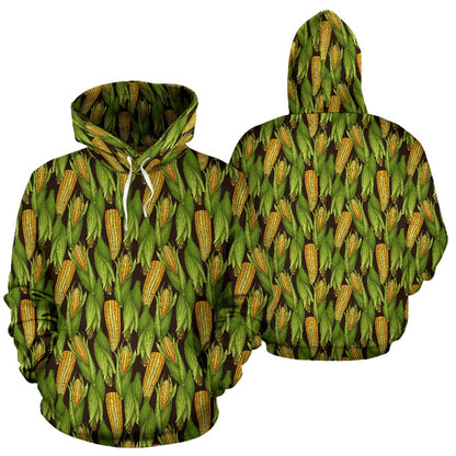 Agricultural Corn cob Print Pullover Hoodie