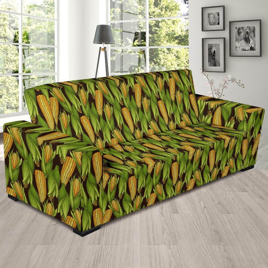 Agricultural Corn cob Print Sofa Slipcover-JTAMIGO.COM