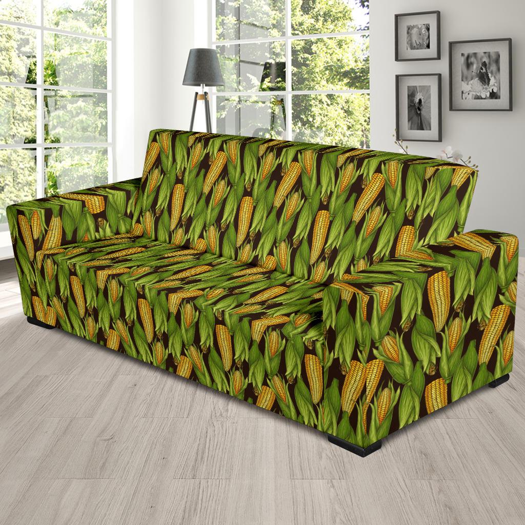 Agricultural Corn cob Print Sofa Slipcover-JTAMIGO.COM