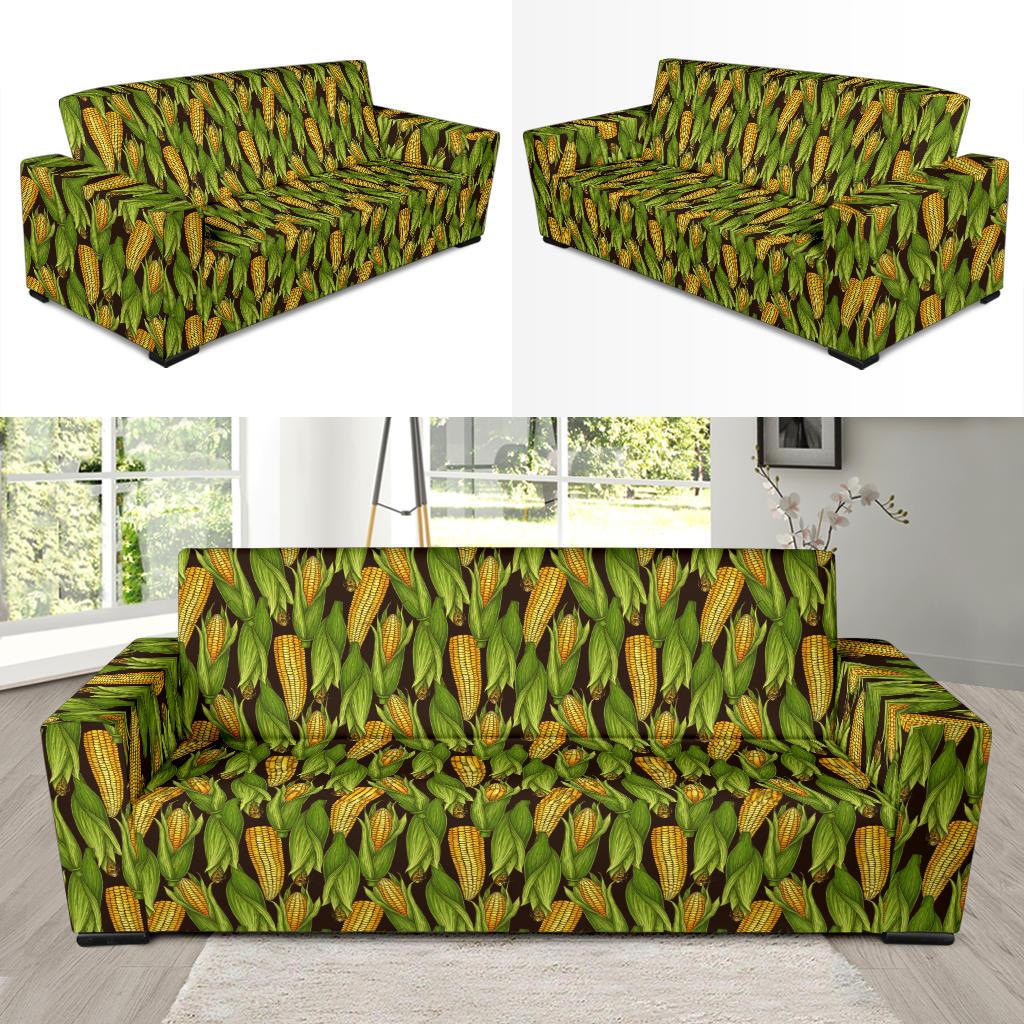 Agricultural Corn cob Print Sofa Slipcover-JTAMIGO.COM