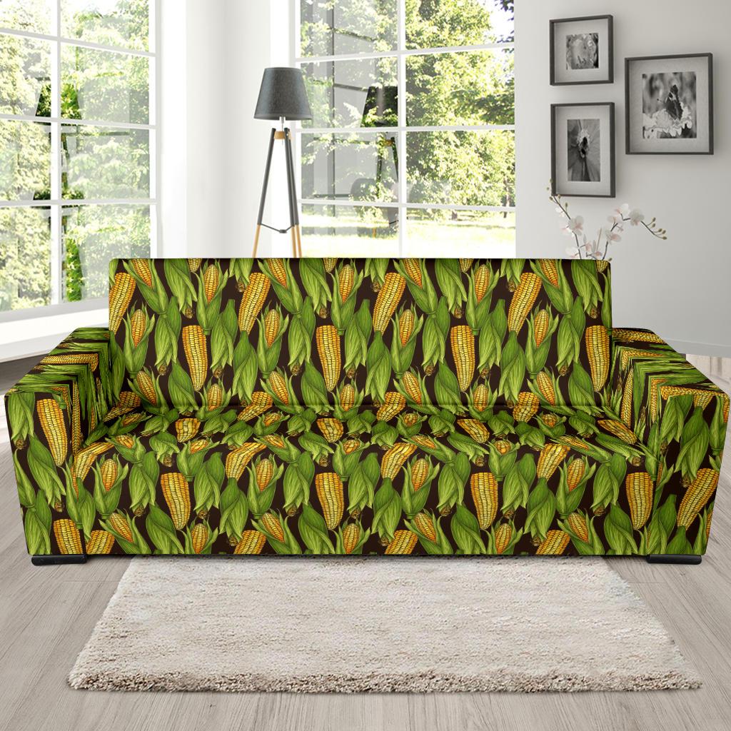 Agricultural Corn cob Print Sofa Slipcover-JTAMIGO.COM