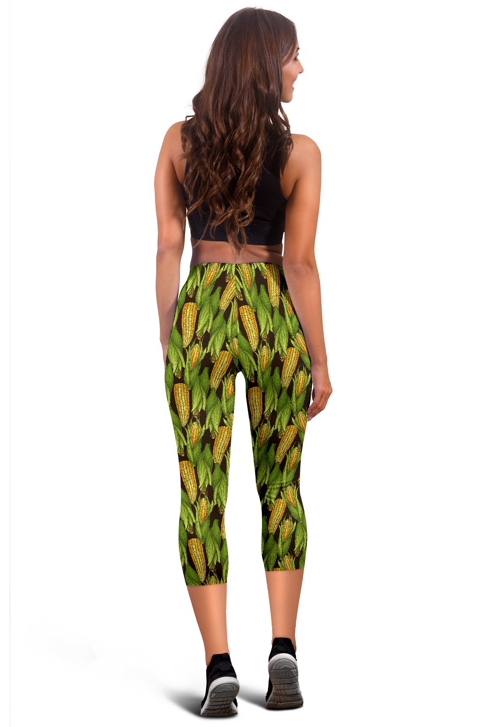 Agricultural Corn cob Print Women Capris