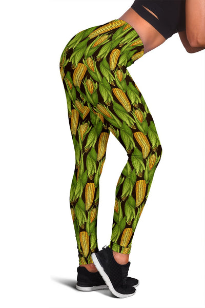 Agricultural Corn cob Print Women Leggings