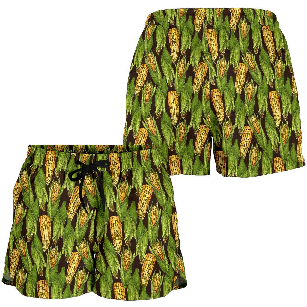 Agricultural Corn cob Print Women Shorts-JTAMIGO.COM