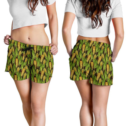 Agricultural Corn cob Print Women Shorts-JTAMIGO.COM