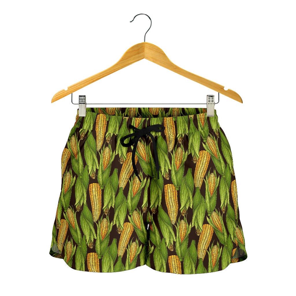 Agricultural Corn cob Print Women Shorts-JTAMIGO.COM