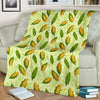 Agricultural Fresh Corn Cob Print Pattern Fleece Blanket