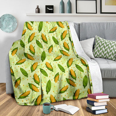 Agricultural Fresh Corn Cob Print Pattern Fleece Blanket