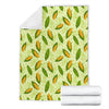 Agricultural Fresh Corn Cob Print Pattern Fleece Blanket