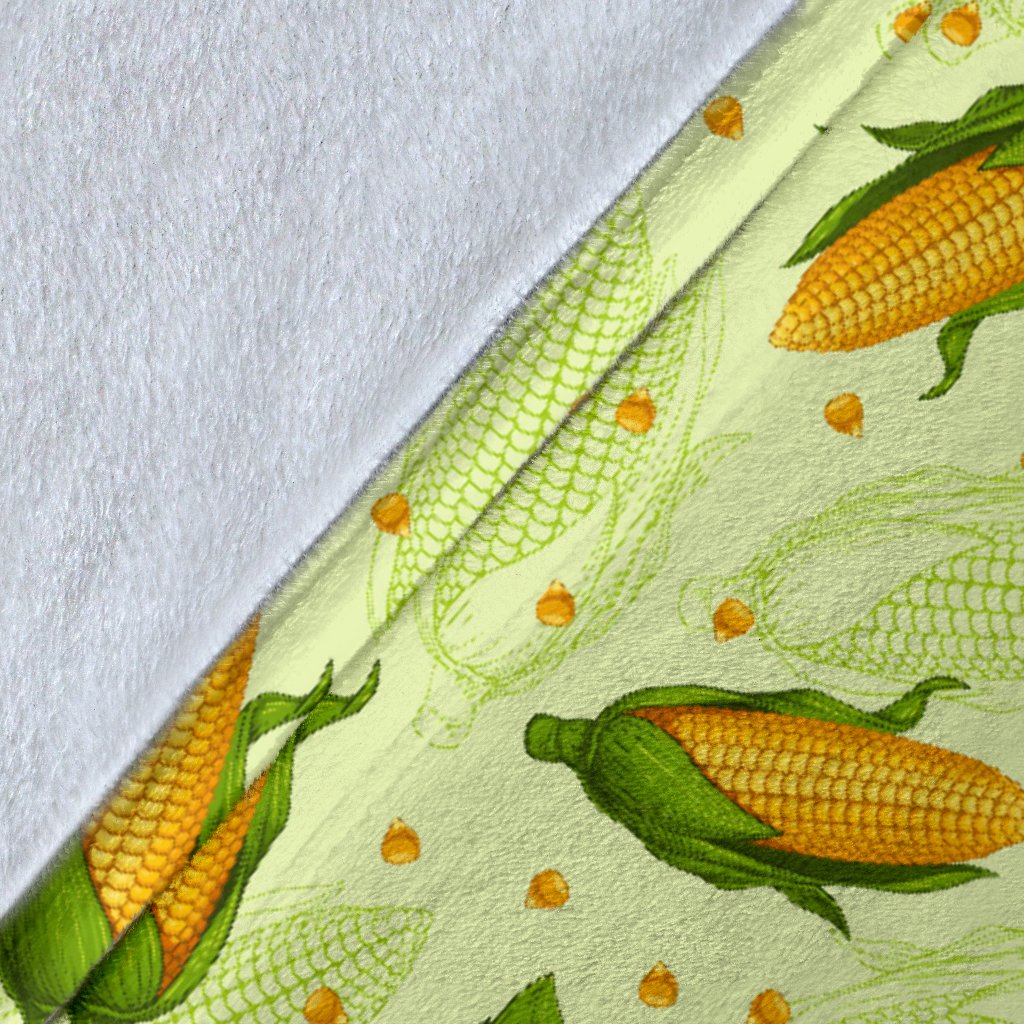 Agricultural Fresh Corn Cob Print Pattern Fleece Blanket