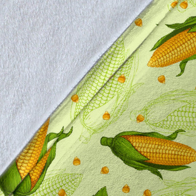 Agricultural Fresh Corn Cob Print Pattern Fleece Blanket