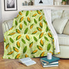 Agricultural Fresh Corn Cob Print Pattern Fleece Blanket