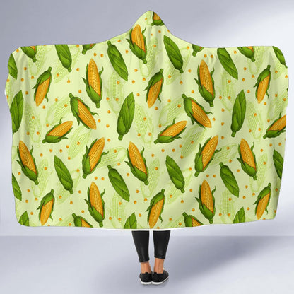 Agricultural Fresh Corn cob Print Pattern Hooded Blanket-JTAMIGO.COM