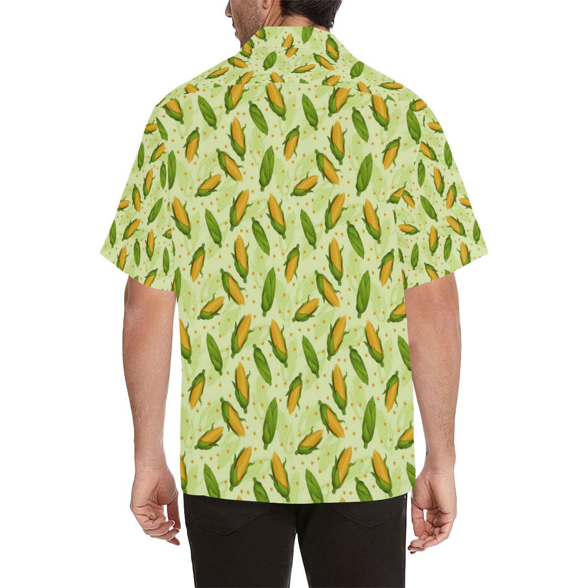 Agricultural Fresh Corn cob Print Pattern Men Aloha Hawaiian Shirt