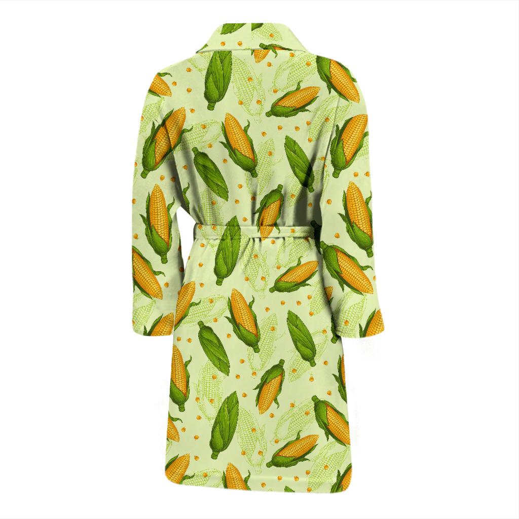 Agricultural Fresh Corn cob Print Pattern Men Bath Robe-JTAMIGO.COM