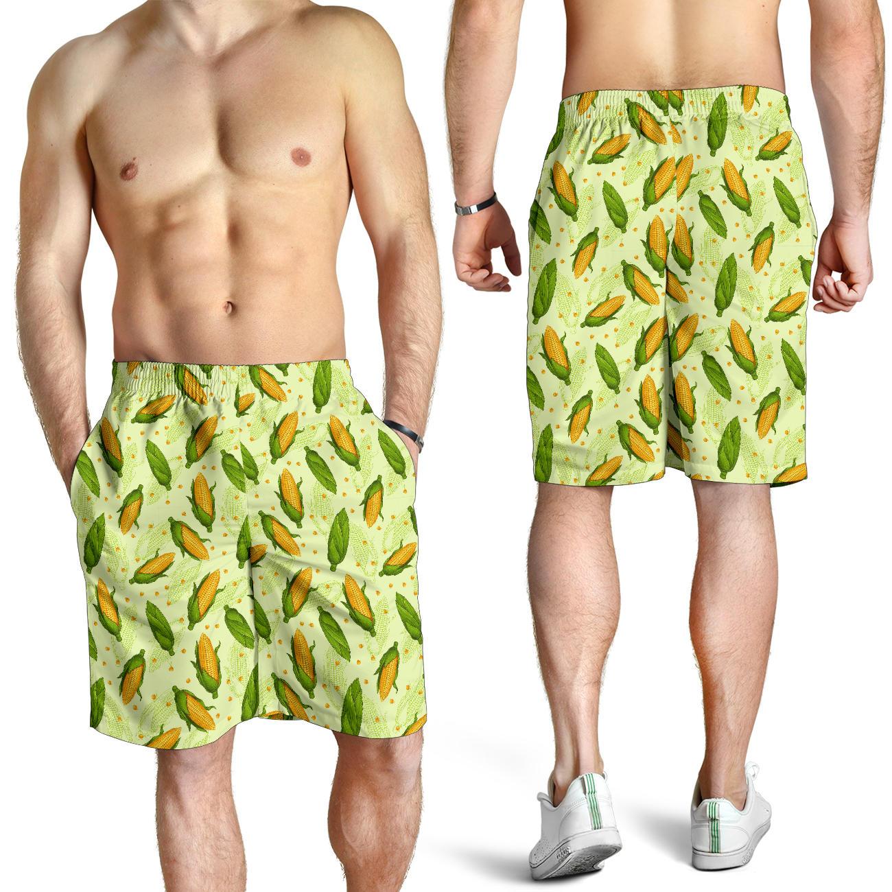 Agricultural Fresh Corn cob Print Pattern Mens Shorts-JTAMIGO.COM