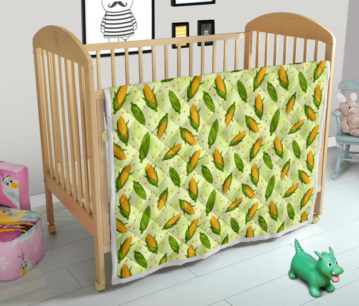 Agricultural Fresh Corn cob Print Pattern Premium Quilt-JTAMIGO.COM