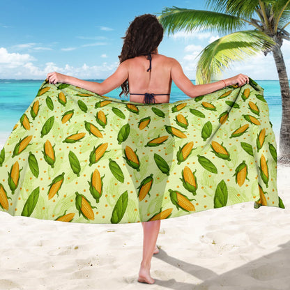 Agricultural Fresh Corn cob Print Pattern Sarong Pareo Wrap