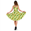 Agricultural Fresh Corn cob Print Pattern Sleeveless Dress