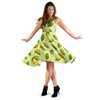 Agricultural Fresh Corn cob Print Pattern Sleeveless Dress