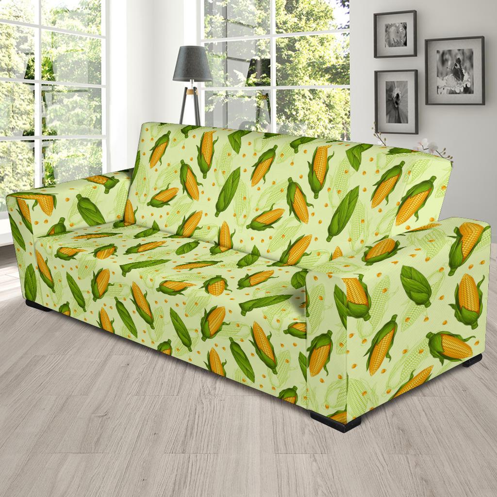 Agricultural Fresh Corn cob Print Pattern Sofa Slipcover-JTAMIGO.COM