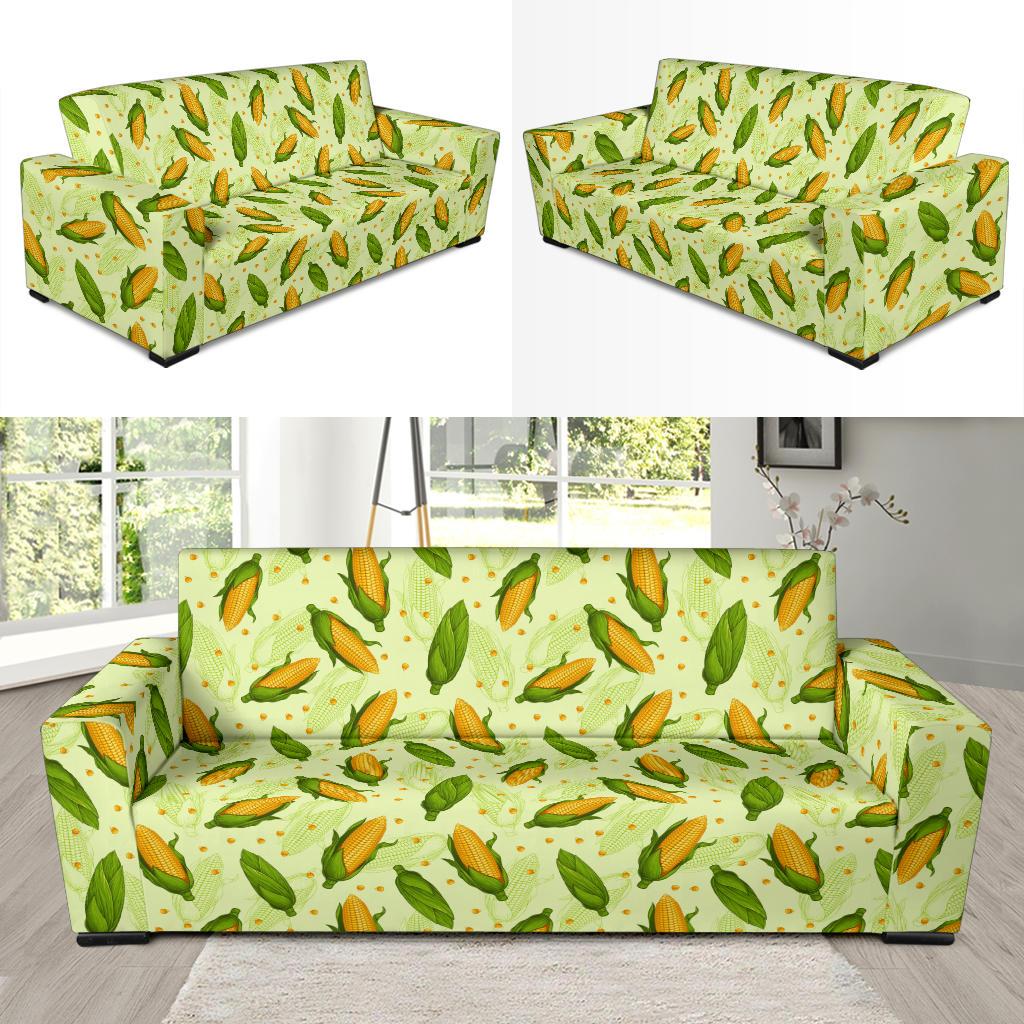 Agricultural Fresh Corn cob Print Pattern Sofa Slipcover-JTAMIGO.COM