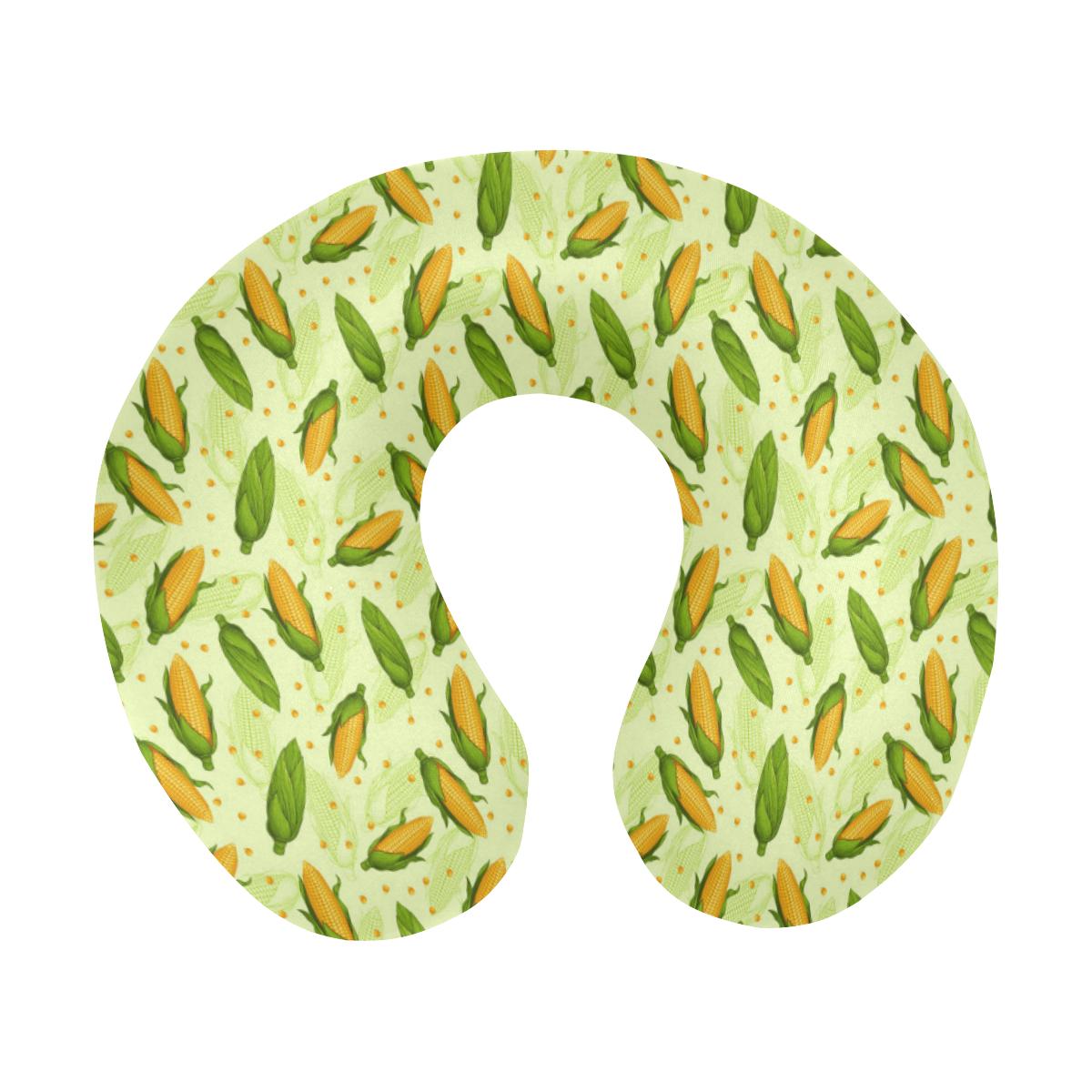 Agricultural Fresh Corn cob Print Pattern U-Shaped Travel Neck Pillow-JTAMIGO.COM