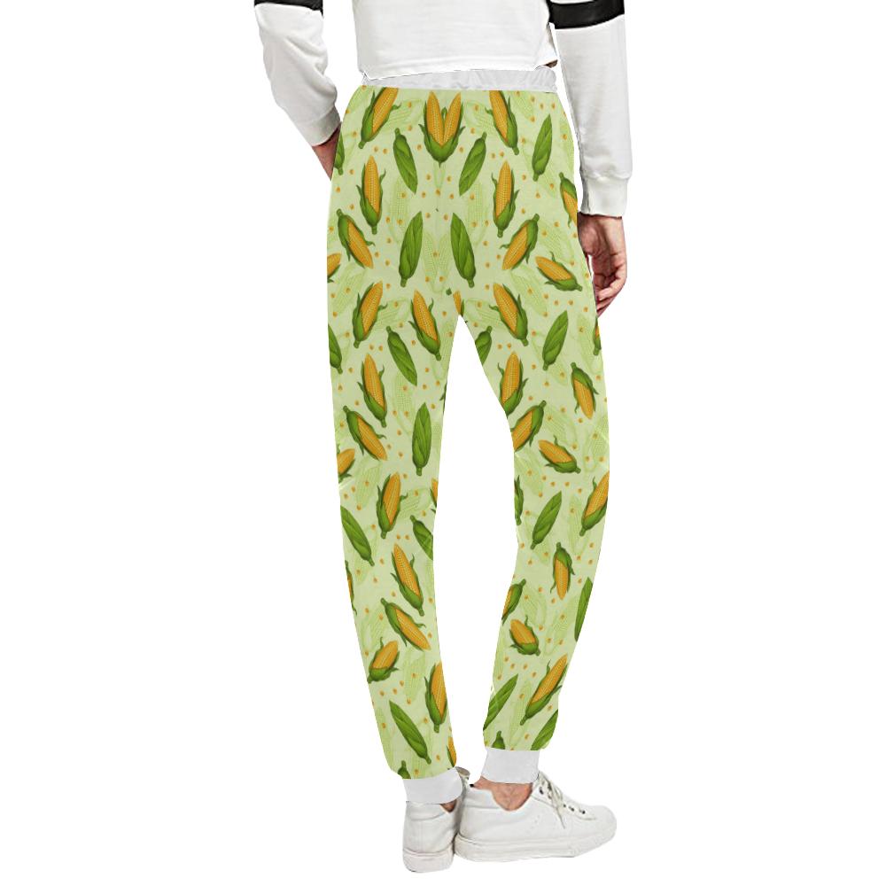 Agricultural Fresh Corn cob Print Pattern Unisex Casual Sweatpants (Model L11)-JTAMIGO.COM