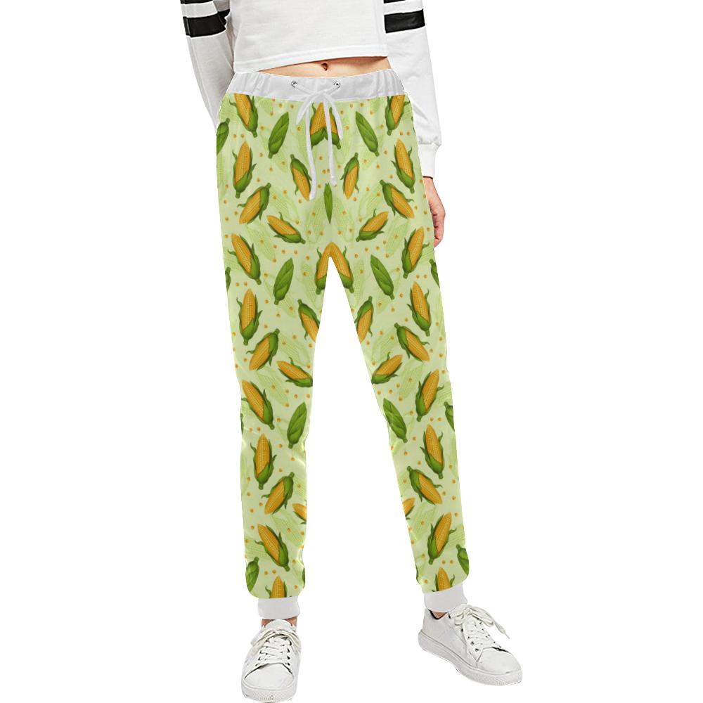 Agricultural Fresh Corn cob Print Pattern Unisex Casual Sweatpants (Model L11)-JTAMIGO.COM