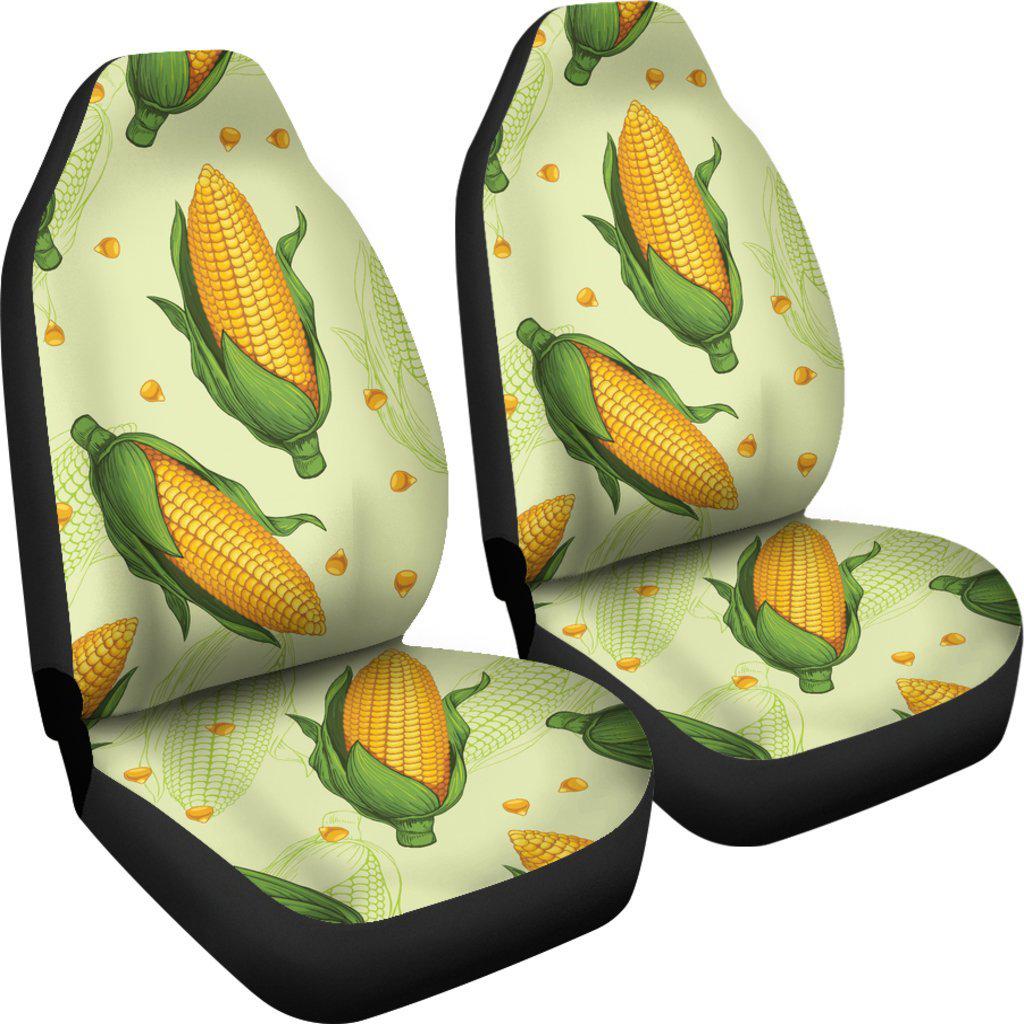 Agricultural Fresh Corn cob Print Pattern Universal Fit Car Seat Covers