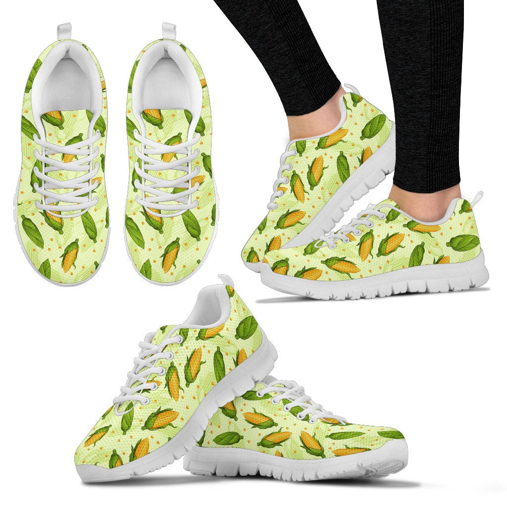 Agricultural Fresh Corn Cob Print Pattern Women Sneakers Shoes