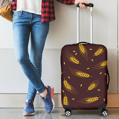 Agricultural Gold Wheat Print Pattern Luggage Cover Protector