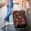 Agricultural Gold Wheat Print Pattern Luggage Cover Protector