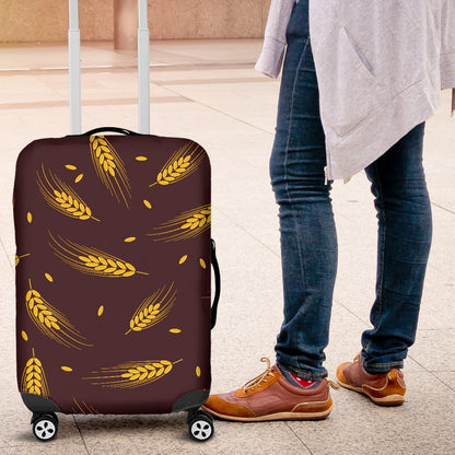 Agricultural Gold Wheat Print Pattern Luggage Cover Protector