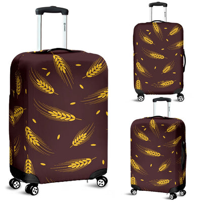 Agricultural Gold Wheat Print Pattern Luggage Cover Protector